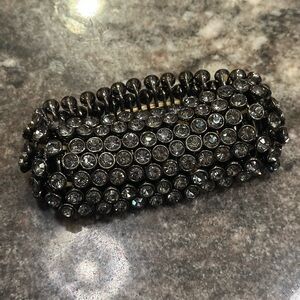Dark gray crystal bracelet